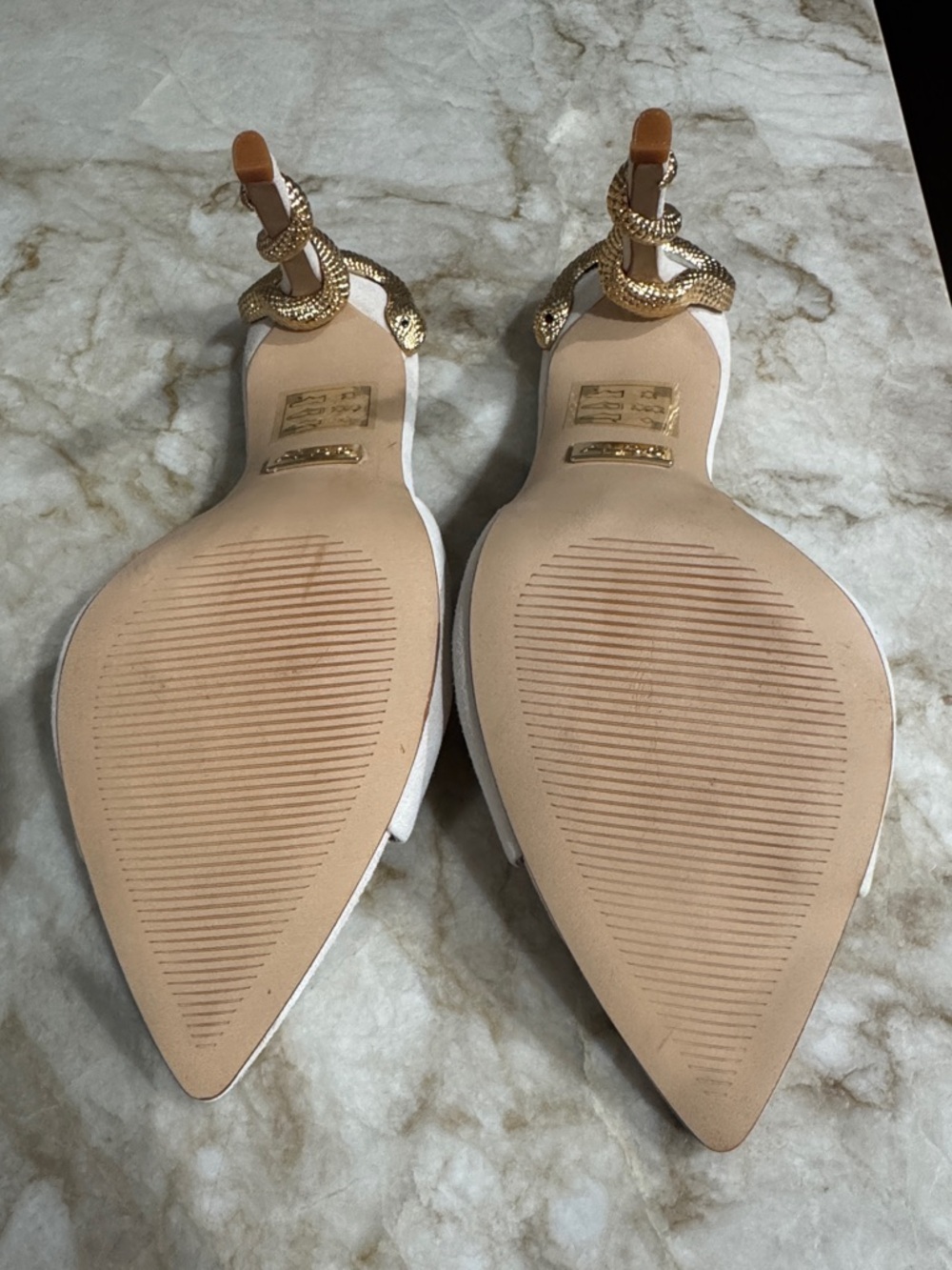 Aldo Seashella Cream Suede Pointed-Toe Heeled Mules- Women's Size 7.5 NEW - Picture 7 of 11